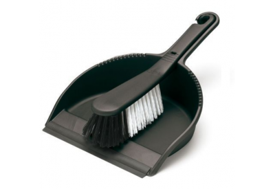 Addis Dustpan & Brush Set (metallic / soft brush)	